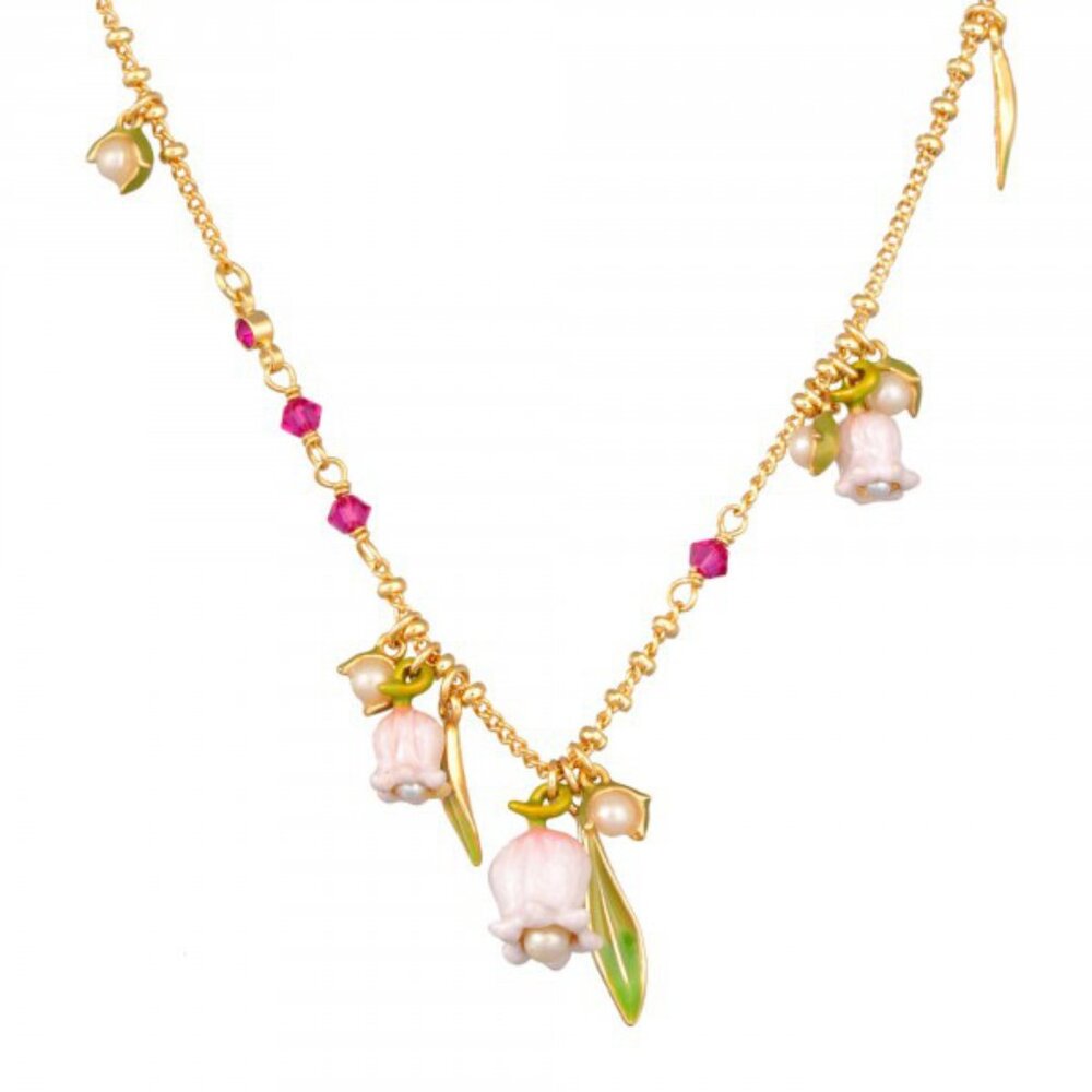 Les Nereides Bell Orchid Collar Necklace